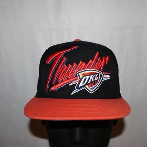 Thunder OKC Black and Red Snapback Hat